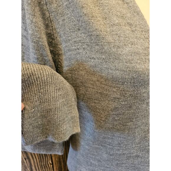NWT NY&C split neck grey knit tunic sweater size M medium minimalist winter gray - Picture 3 of 8